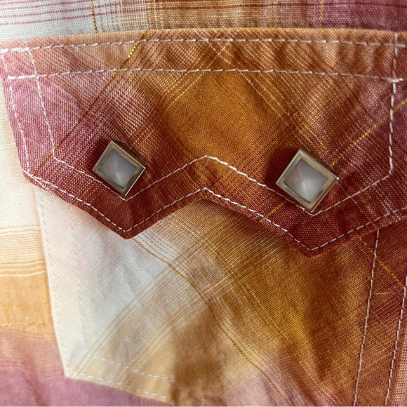 Wrangler embroidered snap button cowboy cowgirl western shirt - Picture 5 of 10